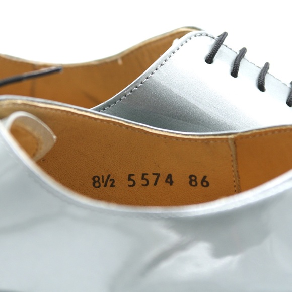 DIEPPA RESTREPO Joe Patent Leather Silver/Black Oxfords Brogues Women - Picture 11 of 15